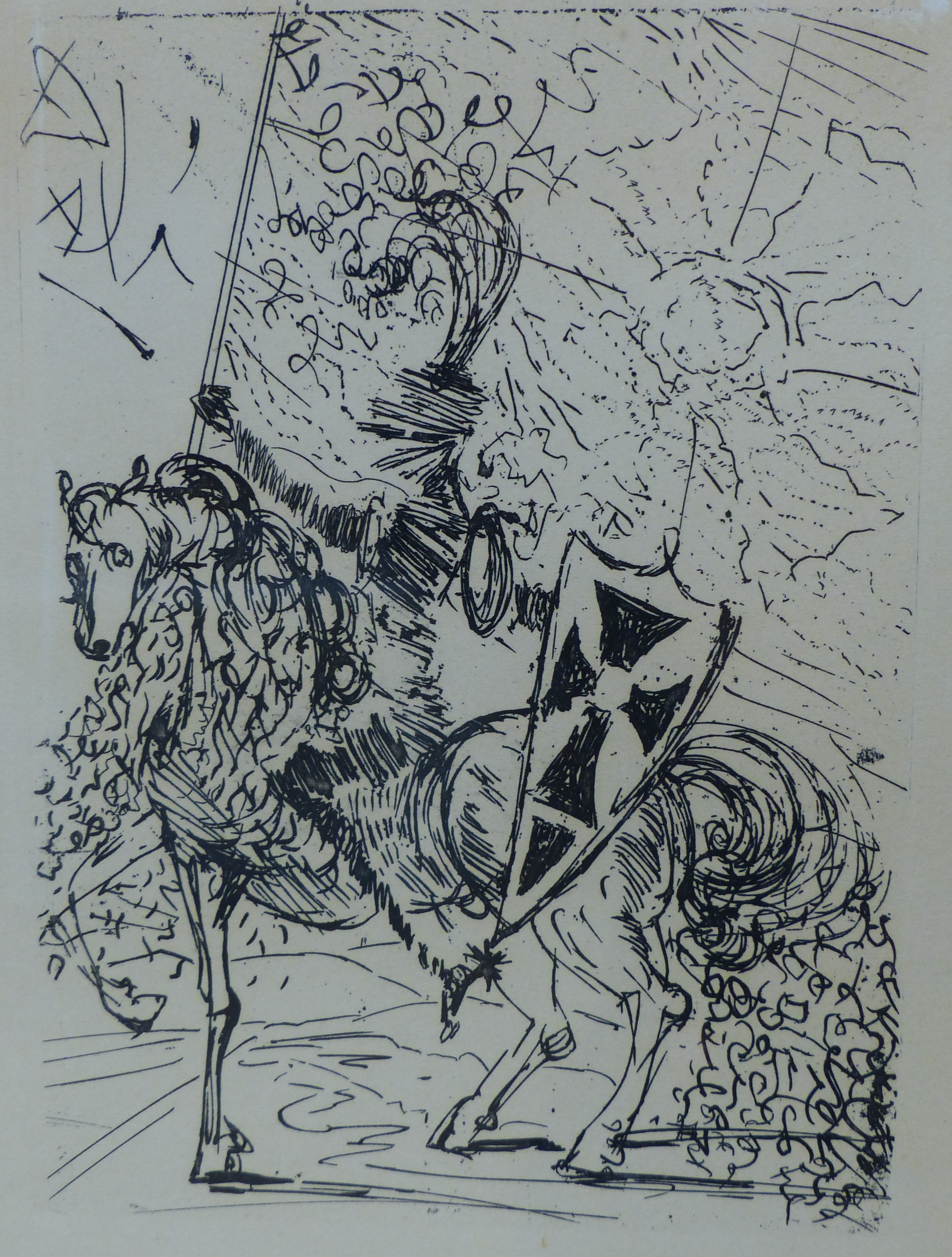 S. Dali, etching, El Cid, 18 x 23cm